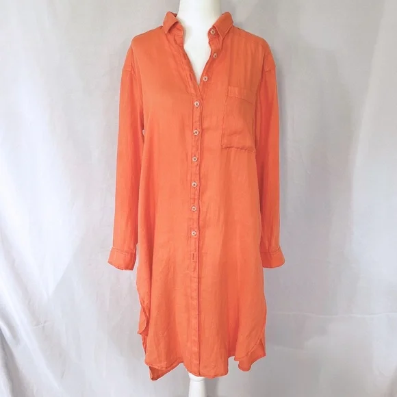 Relaxed Buttondown Linen Tunic XS - Picture 3 of 14